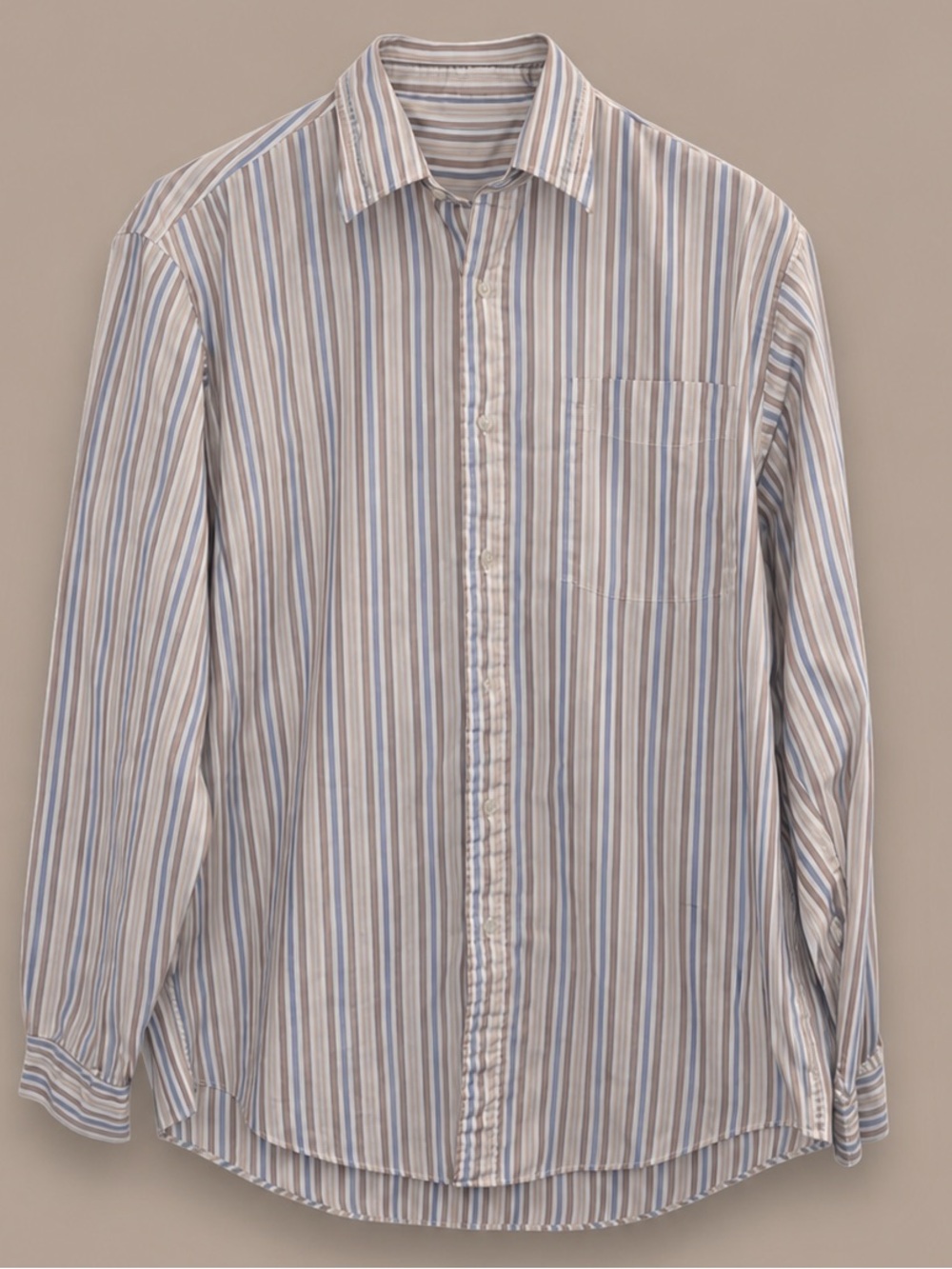 Vintage 90s J. Crew Oarsman Stripe Button Down Shirt, sz 16-35